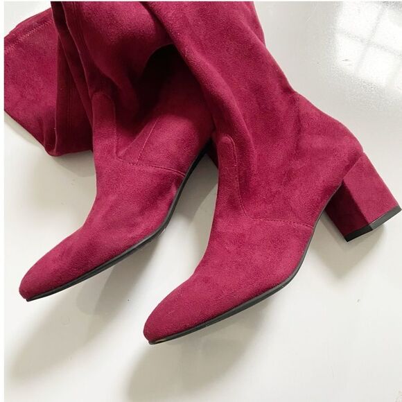 NEW Stuart Weitzman Faux Suede Over-The-Knee Boots size 7.5 - Picture 6 of 12